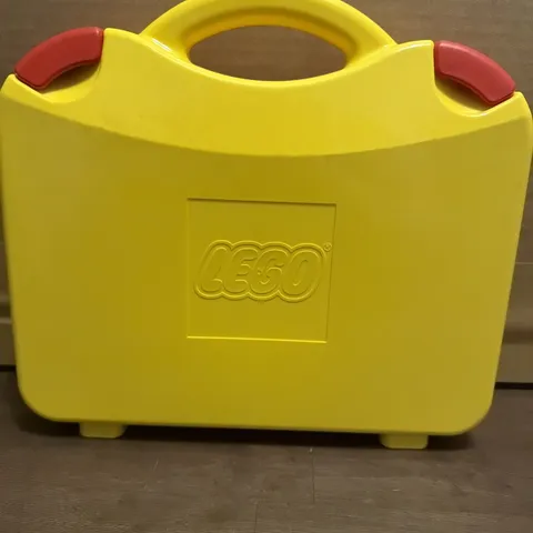 Lego Carrying Case Brief Case Storage Container Yellow With Moveable Dividers
