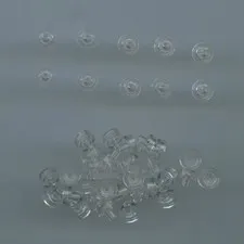 LEGO x 40 Trans-Clear Tile, Round 1 x 1 with Bar and Small Pin Hole 20482