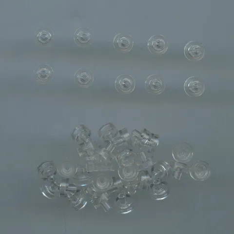 LEGO x 40 Trans-Clear Tile, Round 1 x 1 with Bar and Small Pin Hole 20482
