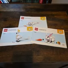 Lego 31133 Creator 3 in 1 White Rabbit Instruction Manuals Only Bird Seal 3 Book