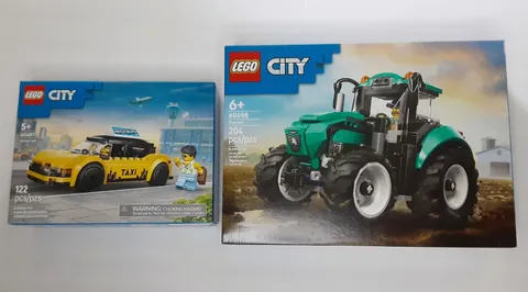 Lego City 60498 Tractor & Lego City Taxi 60487 (2) Piece Lot New Factory Sealed 