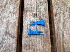 Lego 2x Ref 4495a Blue Flag / Set 6085 6086 6046 6060 6081 6091 6098