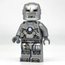 LEGO Iron Man Mark 1 Armor Minifigure Trans-Clear Head sh0565 Set 76125