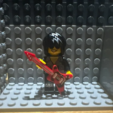 LEGO Minifigures Rock Star Minifigure w/ Red Guitar, cmf series 12