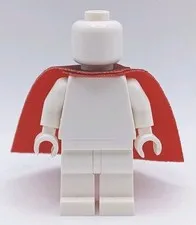 LEGO Minifigure Cape Cloth Spongy Stretchable Fabric Two Neck Holes Red/Dark Red