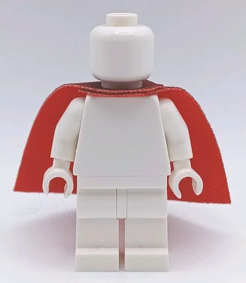 LEGO Minifigure Cape Cloth Spongy Stretchable Fabric Two Neck Holes Red/Dark Red
