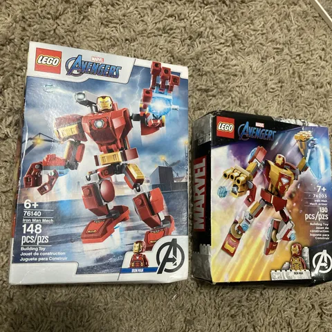 76140 and 76203 LEGO  Marvel Avengers Iron Man Mech NEW Damaged Box Lot of 2 set