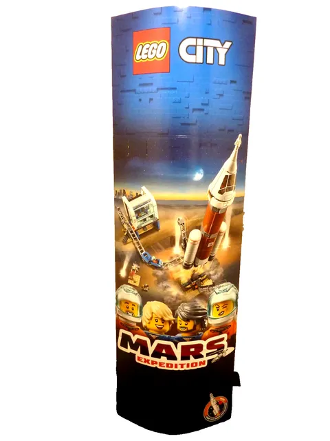 LEGO CITY MISSION TO MARS EXPEDITION ADVERTISING DISPLAY PILLAR PROMOTIONAL STAND