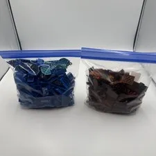 Blue And Brown Lego Lot Total 1.6 Lbs