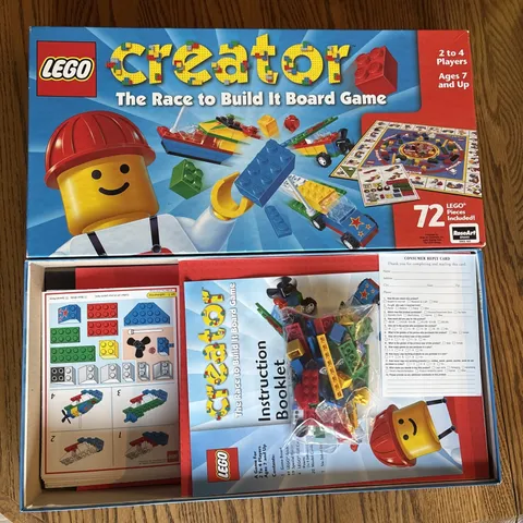 LEGO Creator Board Game The Race To Build It 100% Complete by RoseArt, Nice!