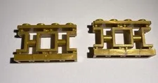 2 NEW LEGO Pearl Gold Fence 1 x 4 x 2 Ornamental Asian Lattice