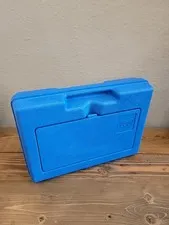 Vintage 1983 Lego Blue Hard Plastic Storage Carrying Case USA 🇺🇸 