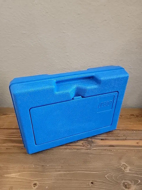 Vintage 1983 Lego Blue Hard Plastic Storage Carrying Case USA 🇺🇸 