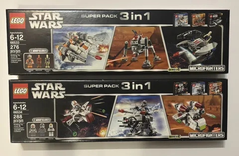 LEGO Star Wars: Microfighter 3 in 1 Super Pack Lot Of 2 (66533 & 66534)