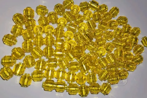 NEW LEGO® 100 Trans Yellow Minifigure Minifig Head Plain  Part