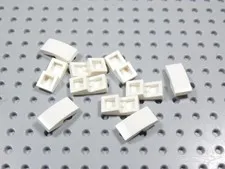 LEGO Lot of 10 White 2x1 Curved Slopes No Stud BH
