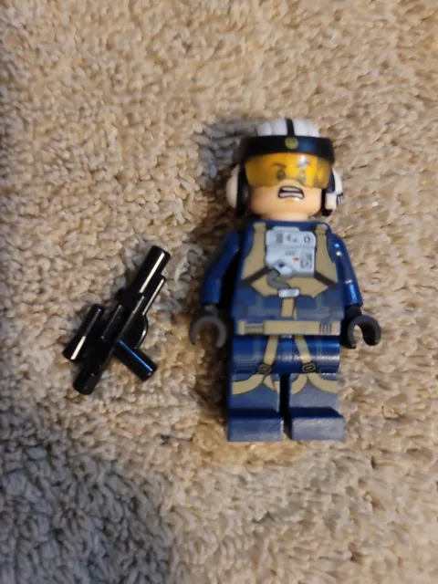 LEGO Star Wars Rebel U-Wing Pilot Minifigure Dark Blue Jumpsuit 