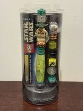 RARE 2003 LEGO Star Wars 1734 Yoda Writing System Connect &Build Pen NEW IN BOX