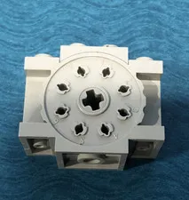 LEGO PART 6637 TECHNIC FIBER OPTICS HUB (GRAY)