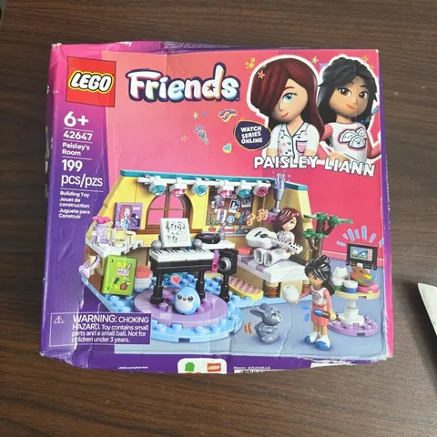 LEGO Friends Paisley's Room 42647 199 Pcs Building Toy Paisley Liann 6+ Dmg Box