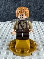 LEGO LOTR Retired Samwise Gamgee LOR004 Dark Tan Shirt Gray Cape Minifigure