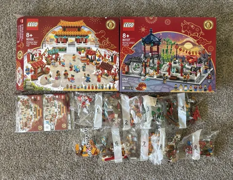 LEGO Chinese Festivals 80105 Temple Fair & 80107 Spring Lantern Festival