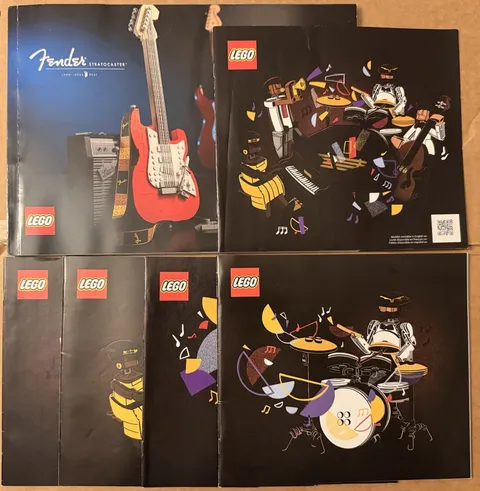 LEGO Ideas Fender Guitar and Jazz Club Instruction Booklets LOT of 6