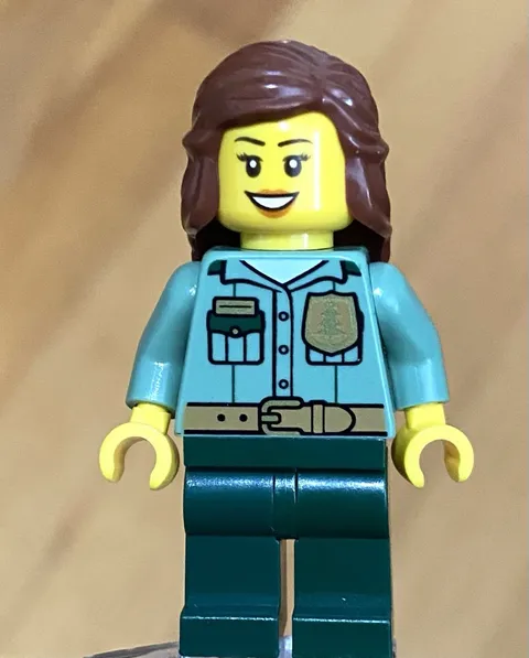 LEGO Female National Park Monument Ranger / Tour Guide Brown Hair