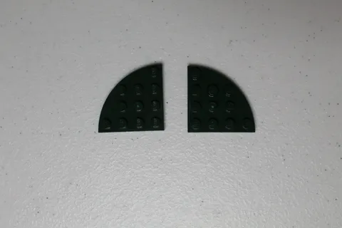 (2) LEGO Parts 30565 Plate Round Corner 4x4 Dark Green
