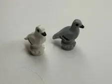 Lego Animal Bird Pigeon White Grey Lot Of 2