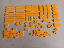 LEGO BULK LOT 112 BRIGHT LIGHT ORANGE SMOOTH TILES 1X1 1X2 1X3 1X4 1X6 2X2 2X4