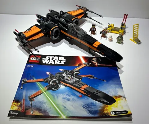 LEGO 75102 100% COMPLETE w/minifigs+manual - Star Wars Poe's X-Wing Fighter