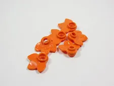 LEGO Lot of 6 Reddish Orange Plant Plates with 3 Leaves Minifig I2