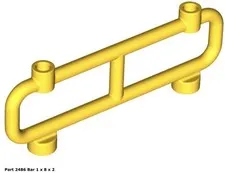 Lego 1x 2486 Yellow Bar 1 x 8 x 2 Vf/Fine Town
