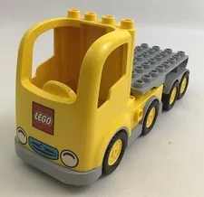 Lego Duplo Yellow Semi Cab Trailer 3pc Replacements With Base
