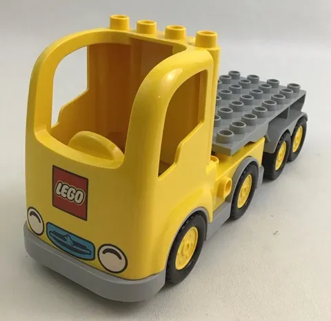 Lego Duplo Yellow Semi Cab Trailer 3pc Replacements With Base