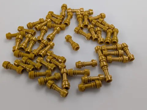 Lego Lot  x50 Pearl Gold Minifigure, Weapon Lightsaber Hilt Straight # 64567