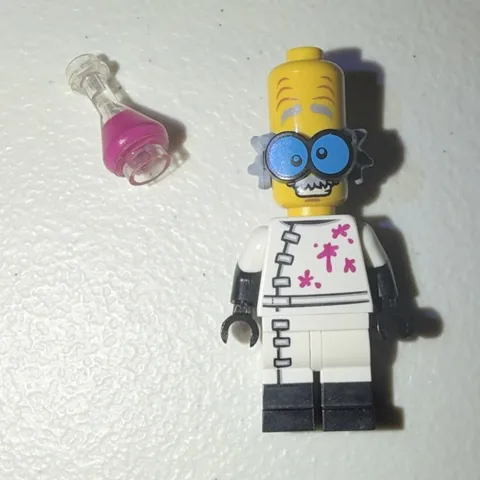 LEGO Monster Scientist Minifigure w/ Blue Glasses, Series 14 Pre-Used