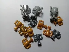 LEGO BULK LOT OF 13 MINIFIGURE UTENSIL TROPHY CUPS GOLD GRAY SILVER