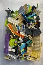4lb Pure LEGO Bulk Lot Mixed Multicolor Plastic Bricks & Pieces, wheels, etc.