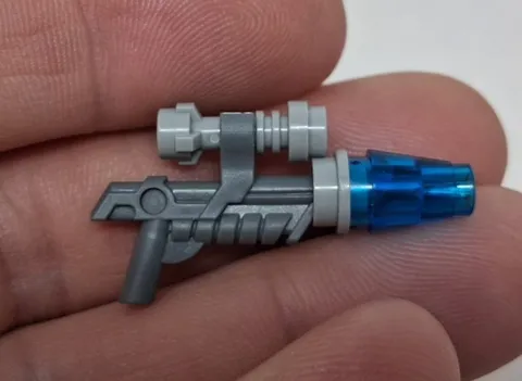 LEGO Minifigure Weapon Gun Blaster as pictured blue gray attachments
