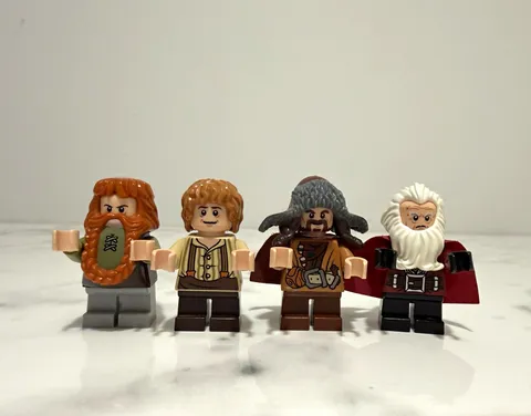LEGO Hobbit Minifigure Lot 4 Figures Only 2012 Bilbo Balin Bofur Bombur