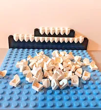 Lego 1x1 plate with tooth Icicles Snow Decoration Building Accents X40