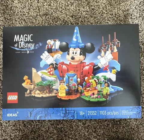 LEGO Ideas Disney Magic of Disney 21352 1103pc 18+ Mickey Mouse Limited