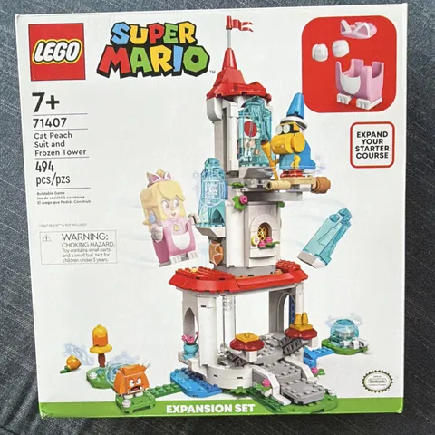 LEGO Super Mario 71407 Cat Peach Suit & Frozen Tower SEALED expansion Set 494pcs