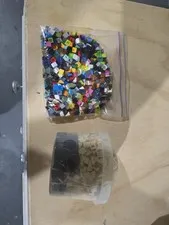 Lego Bulk Lot  Slopes and some 2x4 black plates 12 Oz See Pics And Disc.