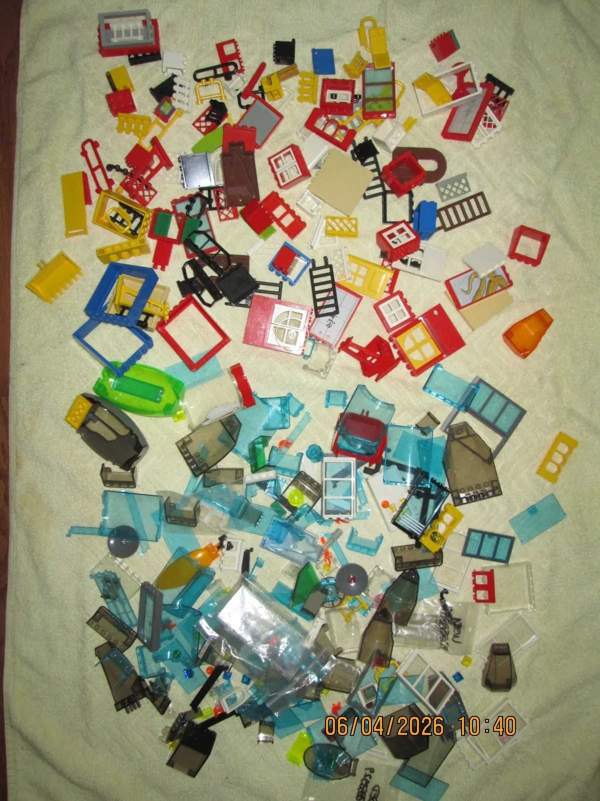 LEGO VINTAGE Windows Doors Fences Translucent Clear Glass