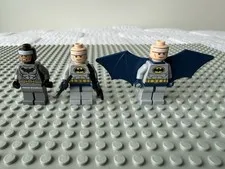 LEGO Batman Minifigures Lot of 3 w/ Accessories Cape, Wings & Weapons