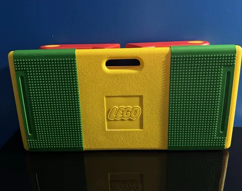 VINTAGE Official LEGO ACTIVITY Folding Legs TABLE Storage Colorblock