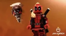 LEGO Jaka Brick Custom Deadpool & Wolverine Movie Crimson Lady Pool Minifigure